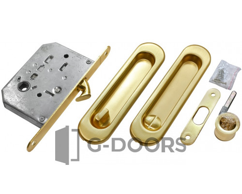 Ручка morelli купе MHS150 WC, комплект для раздвижных дверей с фиксатором Ручка morelli купе MHS150 WC, комплект для раздвижных дверей с фиксатором